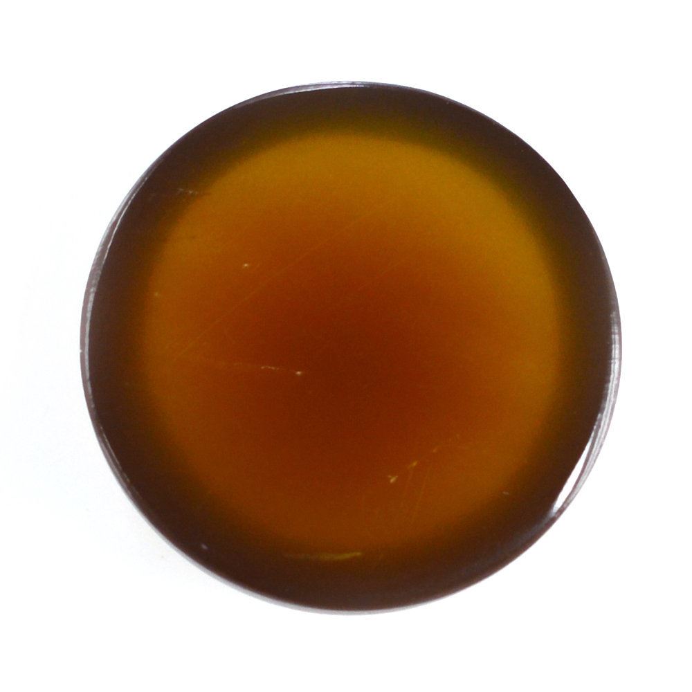 AMBER (BROWN) ROUND CAB 13MM 2.51 Cts.