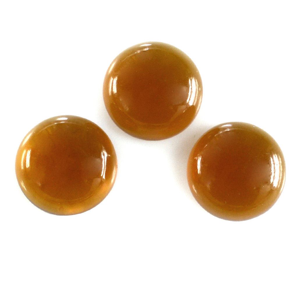 AMBER (BROWN) ROUND CAB 8.50MM 0.81 Cts.