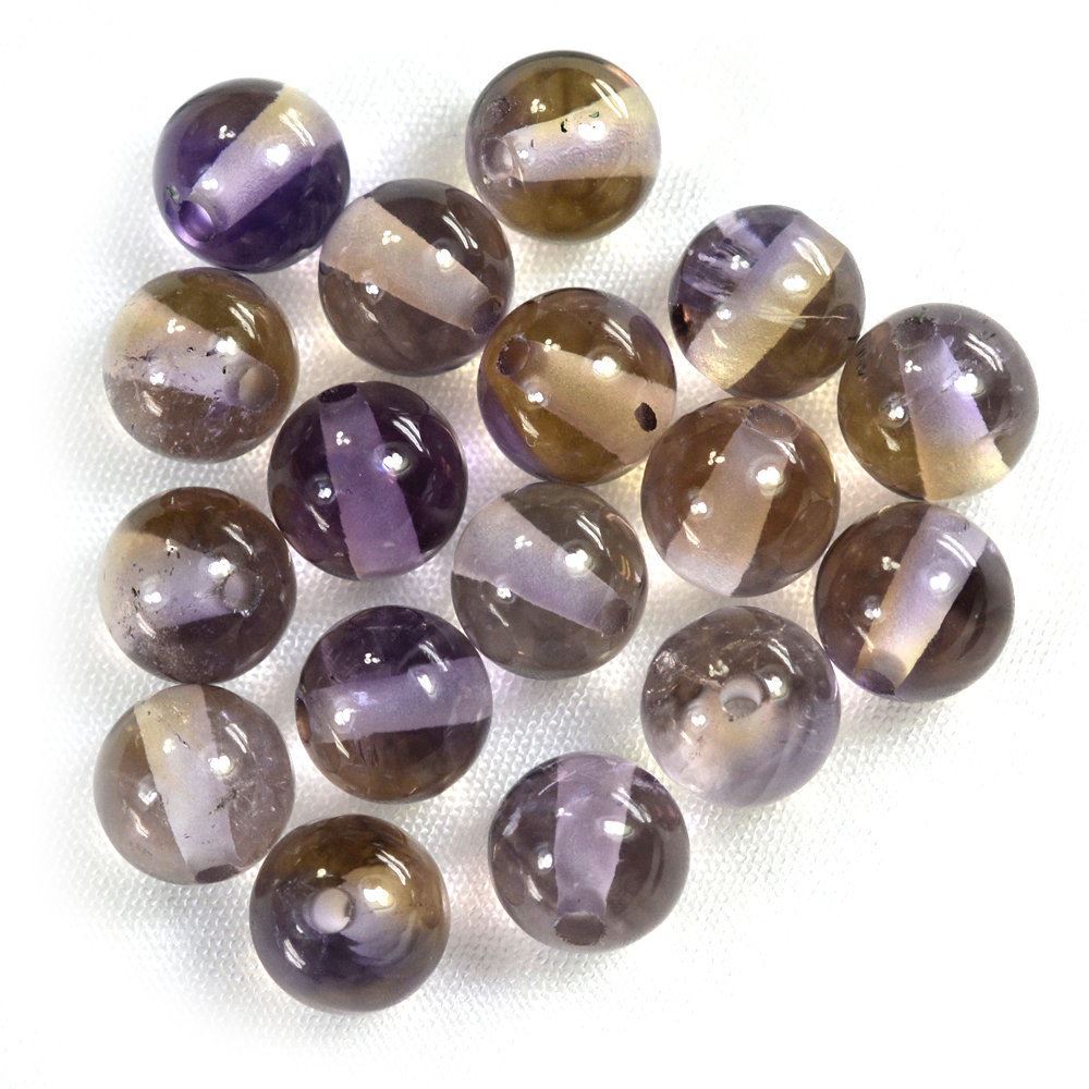 AMETRINE PLAIN ROUND BALLS (FULL DRILL 1.50MM) (SI) 8MM 3.56 Cts.