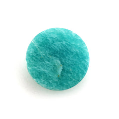 BLUE AMAZONITE ROUND CAB (FLAT) 14MM 5.26 Cts.