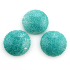 BLUE AMAZONITE ROUND CAB (FLAT) 14MM 5.26 Cts.