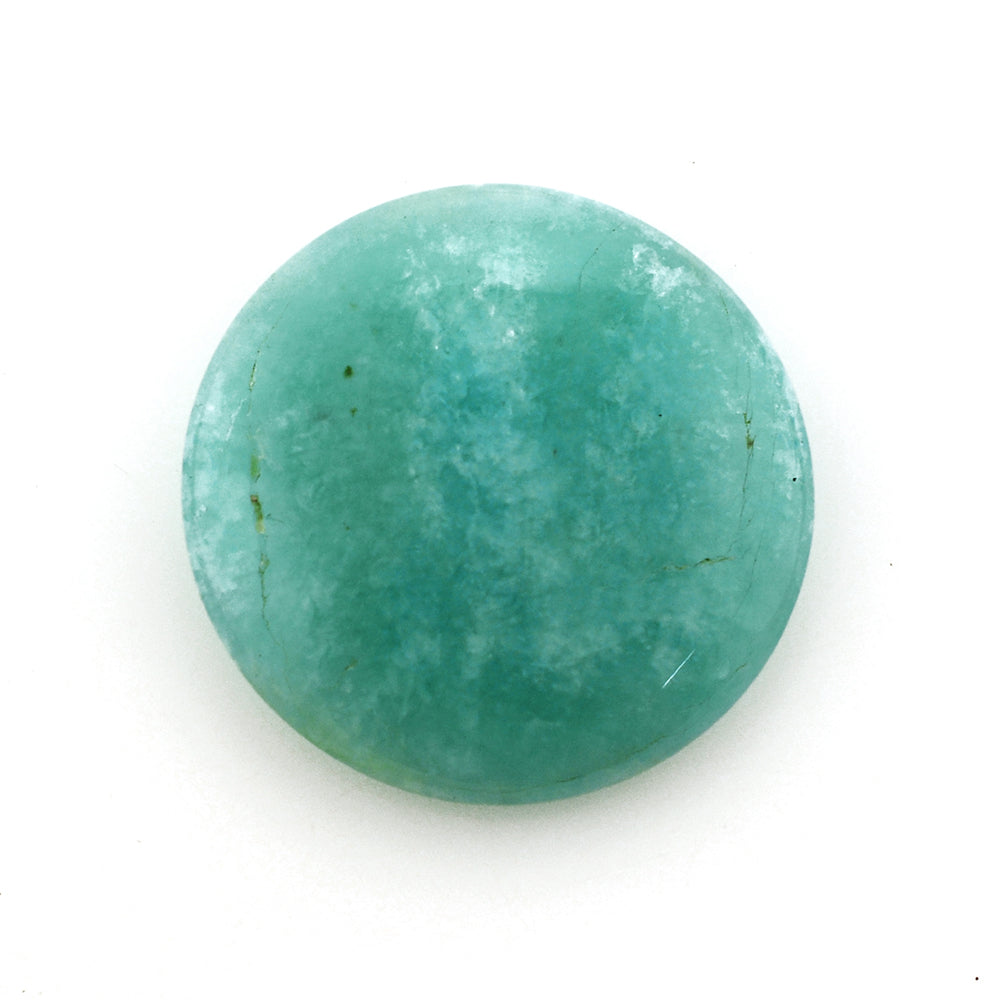 BLUE AMAZONITE ROUND CAB 20MM 11.75 Cts.