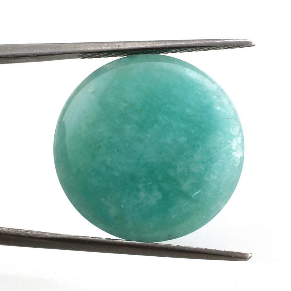 BLUE AMAZONITE ROUND CAB 20MM 11.75 Cts.