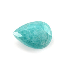 BLUE AMAZONITE ROSE CUT BRIOLETTE PEAR 14X10MM 4.58 Cts.