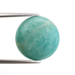 BLUE AMAZONITE ROUND CAB (FLAT) 14MM 5.72 Cts.