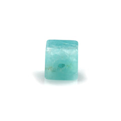 BLUE AMAZONITE PLAIN CUBE (FULL DRILL 0.60MM) (AAA/CLEAN) 4MM 0.91Cts.