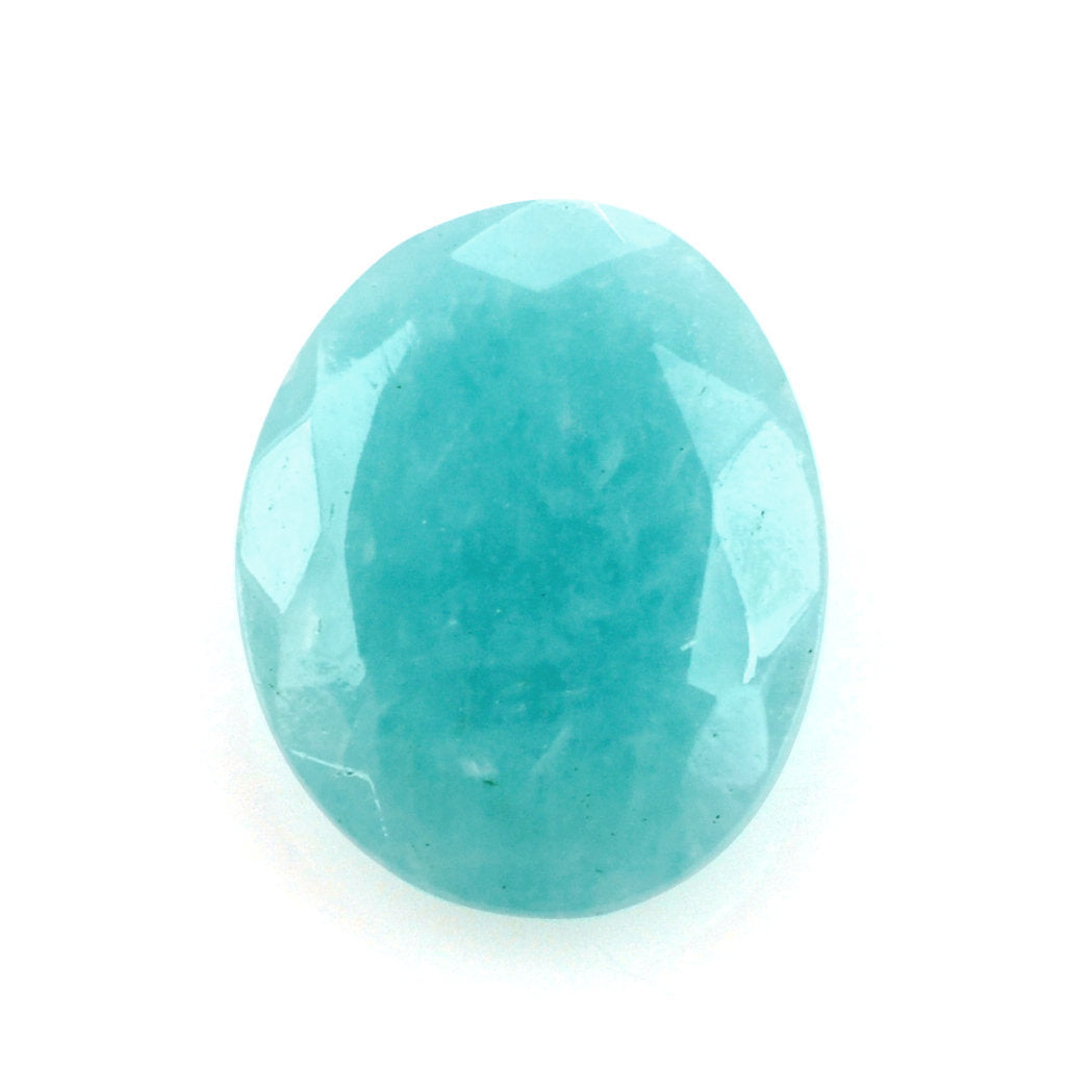 AMAZONITE ROSE CUT IRREGULAR OVAL 10X8MM 1.64 Cts.