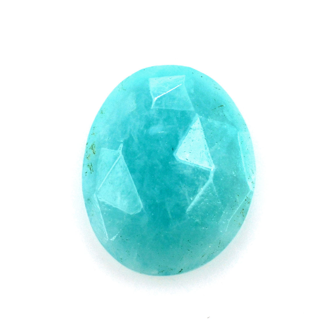 AMAZONITE ROSE CUT IRREGULAR OVAL 10X8MM 1.64 Cts.