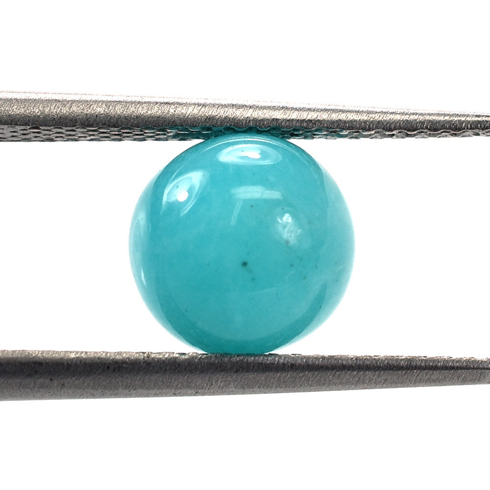 BLUE AMAZONITE PLAIN ROUND BALL 7.5-8MM 3.31 Cts.