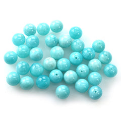 BLUE AMAZONITE PLAIN ROUND BALL 7.5-8MM (FULL DRILL-1MM) 3.25 Cts.