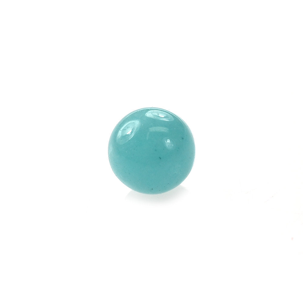 BLUE AMAZONITE PLAIN ROUND BALL 4-4.5MM (FULL DRILL-0.60MM) 0.51 Cts.