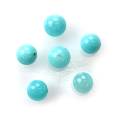 BLUE AMAZONITE PLAIN ROUND BALL 4-4.5MM (FULL DRILL-0.60MM) 0.51 Cts.