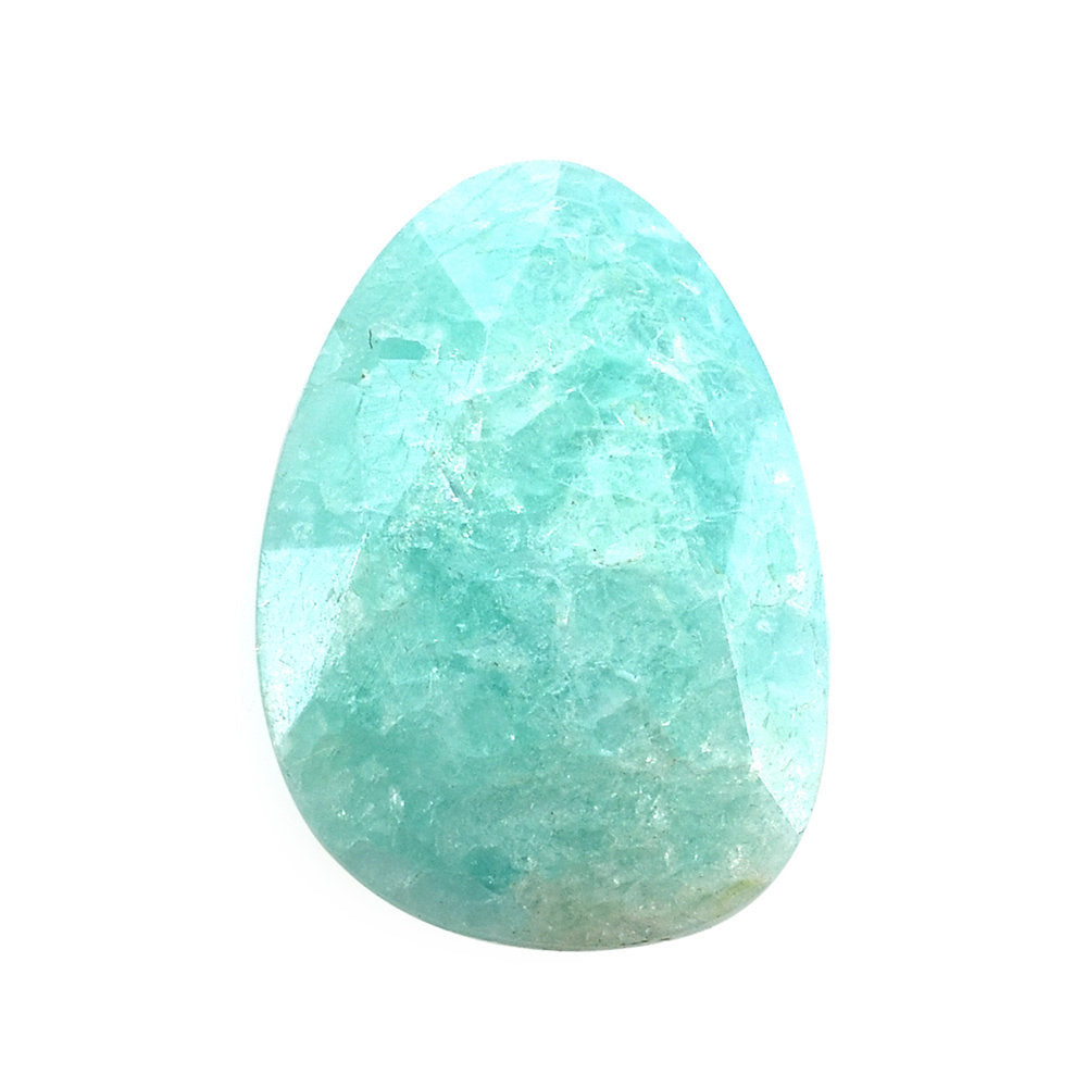 AMAZONITE ROSE CUT BRIOLETTE PEARISH 14X10MM 3.55 Cts.