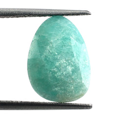 AMAZONITE ROSE CUT BRIOLETTE PEARISH 14X10MM 3.55 Cts.