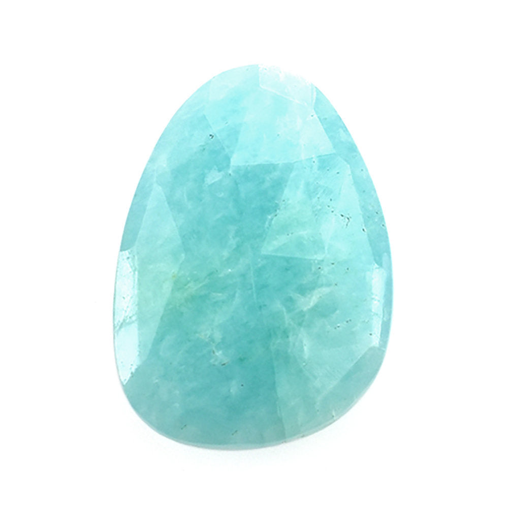 AMAZONITE ROSE CUT BRIOLETTE PEARISH 14X10MM 3.51 Cts.