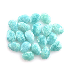 AMAZONITE ROSE CUT BRIOLETTE PEARISH 14X10MM 3.51 Cts.