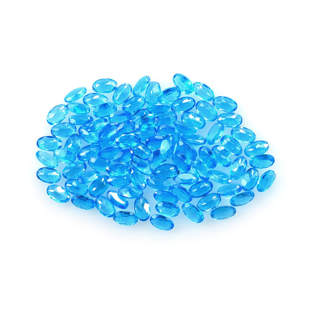 NEON BLUE APATITE CUT OVAL 5X3MM 0.23 Cts.