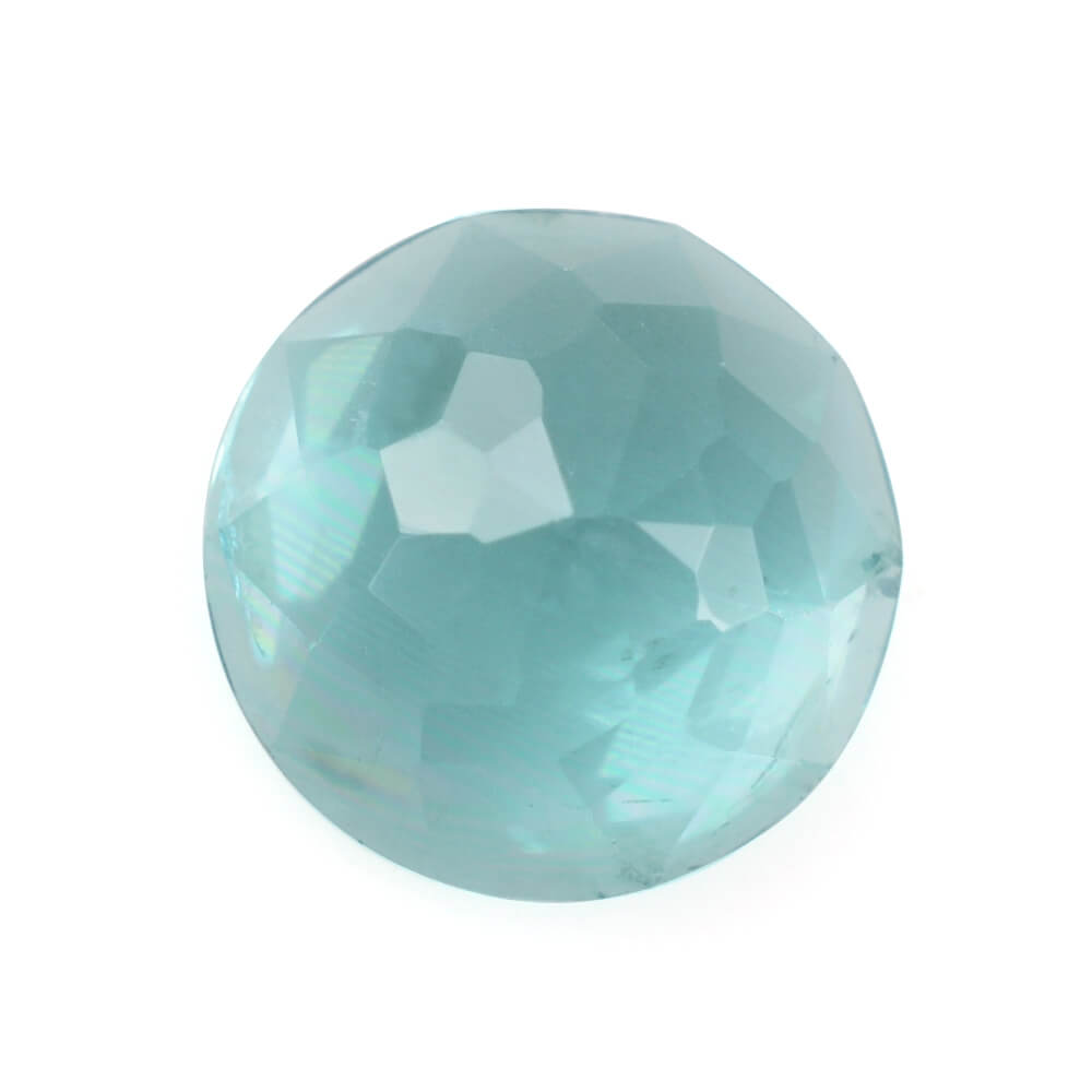 APATITE IRREGULAR CUT ROUND CAB (BLUE GREEN) 8MM 2.14 Cts.