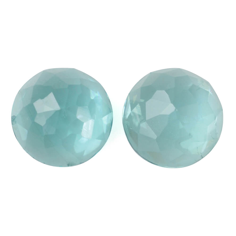 APATITE IRREGULAR CUT ROUND CAB (BLUE GREEN) 8MM 2.14 Cts.