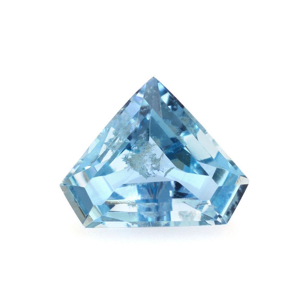 AQUAMARINE CUT TRILLION FANCY (A++++/HI) 8.90X7MM 1.20 Cts.