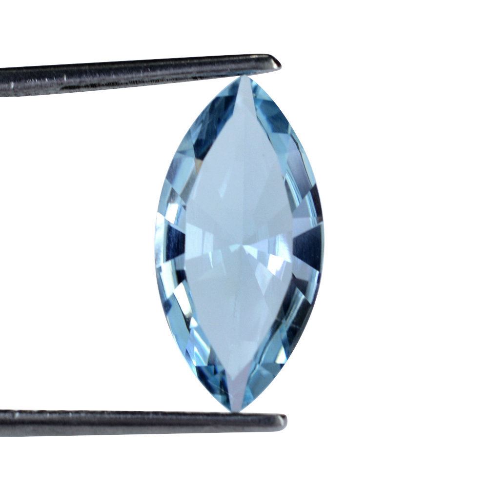 AQUAMARINE MIRROR CUT MARQUISE (A+) 17X8.50MM 3.90 Cts.