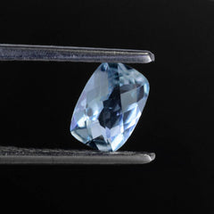 AQUAMARINE CHECKER CUT CUSHION (A+) 7X5MM 0.70 Cts.