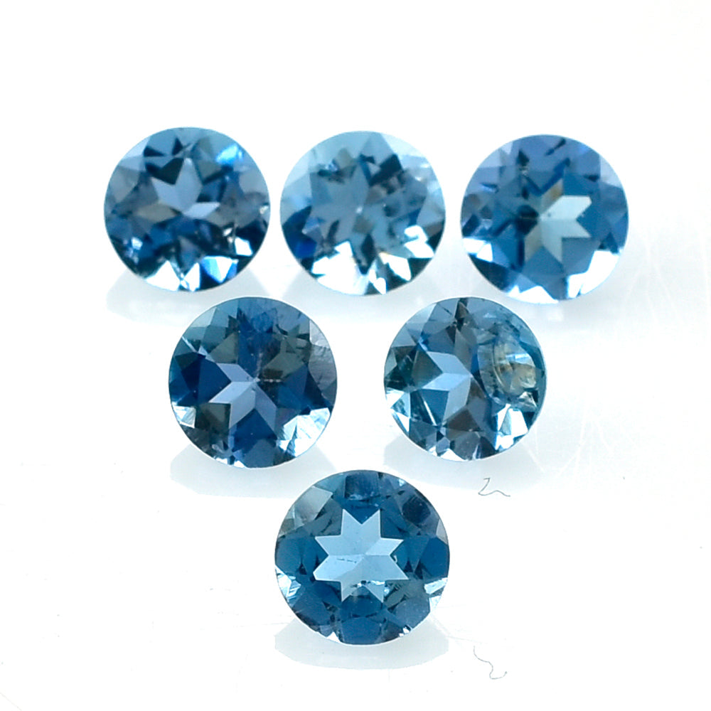 AQUAMARINE CUT ROUND (A+++++) 4.50MM 0.33 Cts.