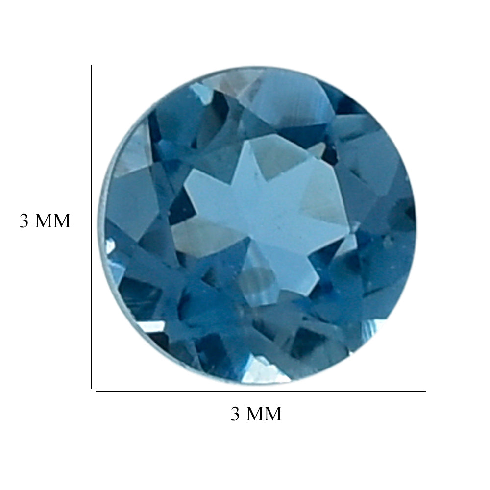 AQUAMARINE CUT ROUND (A+++++) 3MM 0.12 Cts.