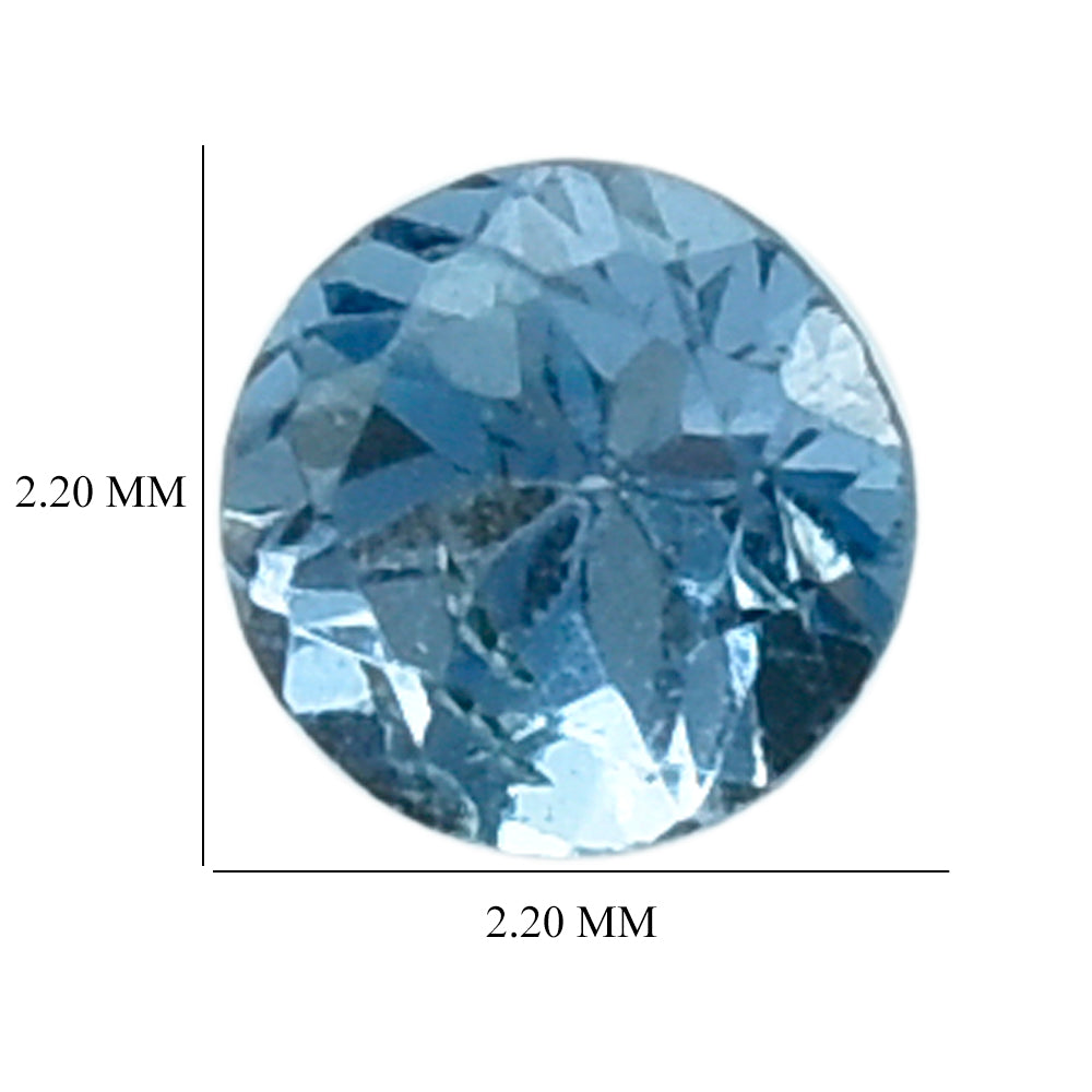 AQUAMARINE CUT ROUND (A+++++) 2.20MM 0.06 Cts.