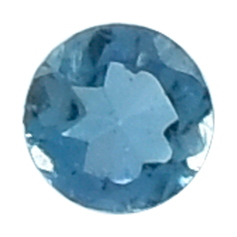 AQUAMARINE CUT ROUND (A+++++) (SI) 1.30MM 0.01 Cts.