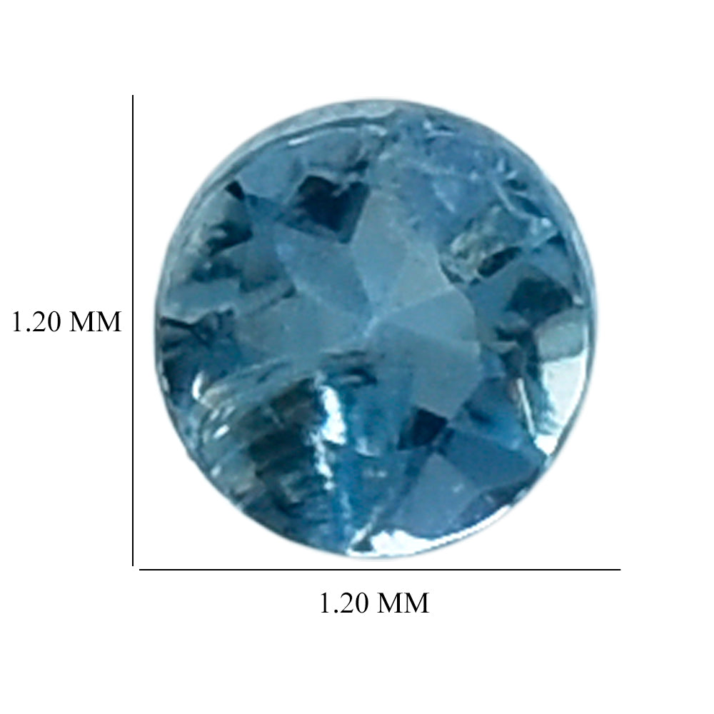 AQUAMARINE CUT ROUND (A+++++) 1.20MM 0.01 Cts.