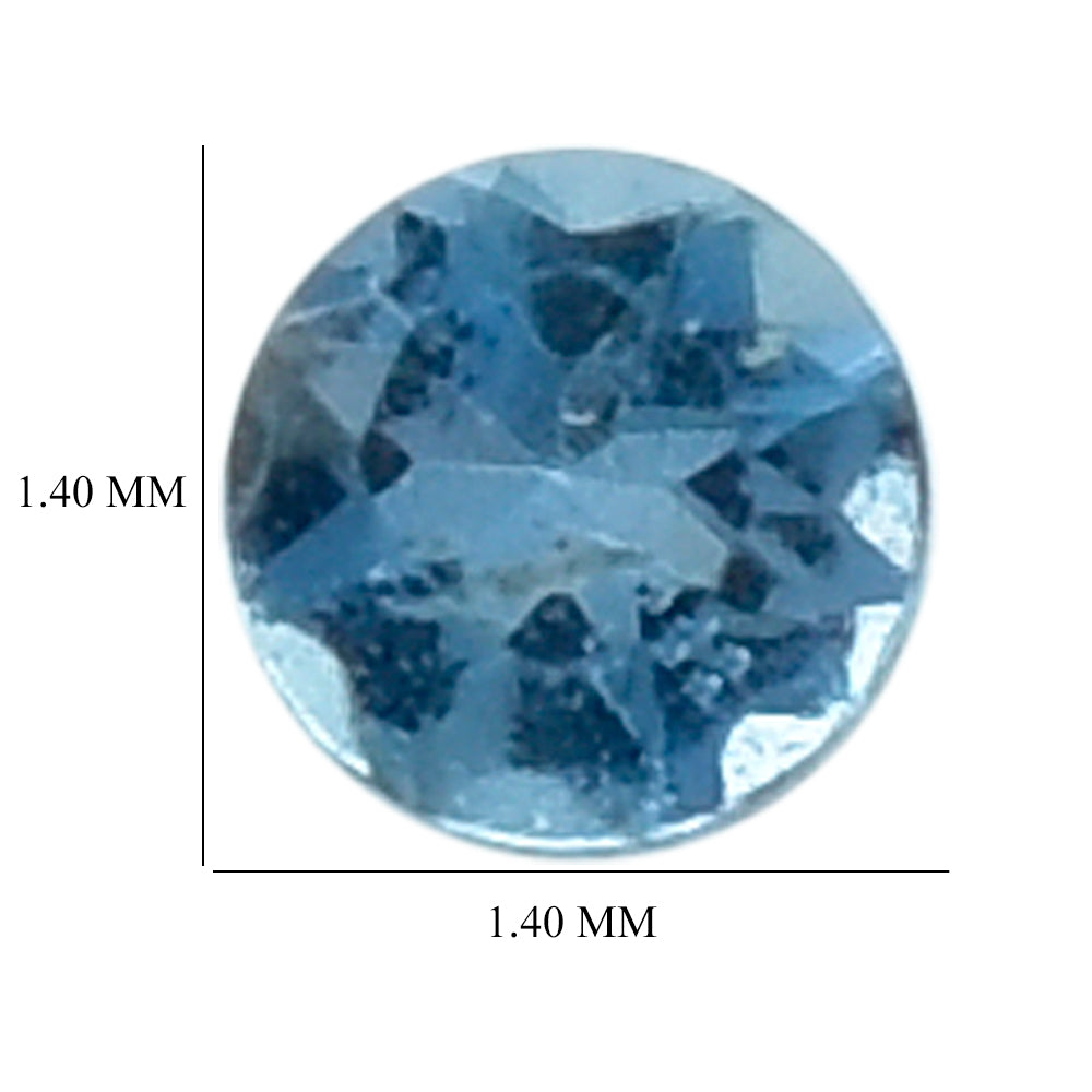 AQUAMARINE CUT ROUND (A++++) 1.40MM 0.01 Cts.