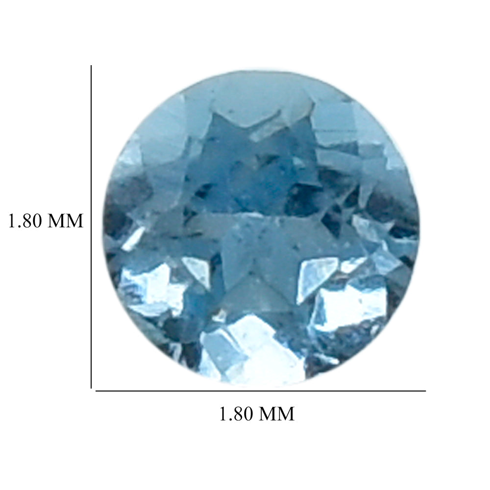 AQUAMARINE CUT ROUND (A++++) 1.80MM 0.02 Cts.