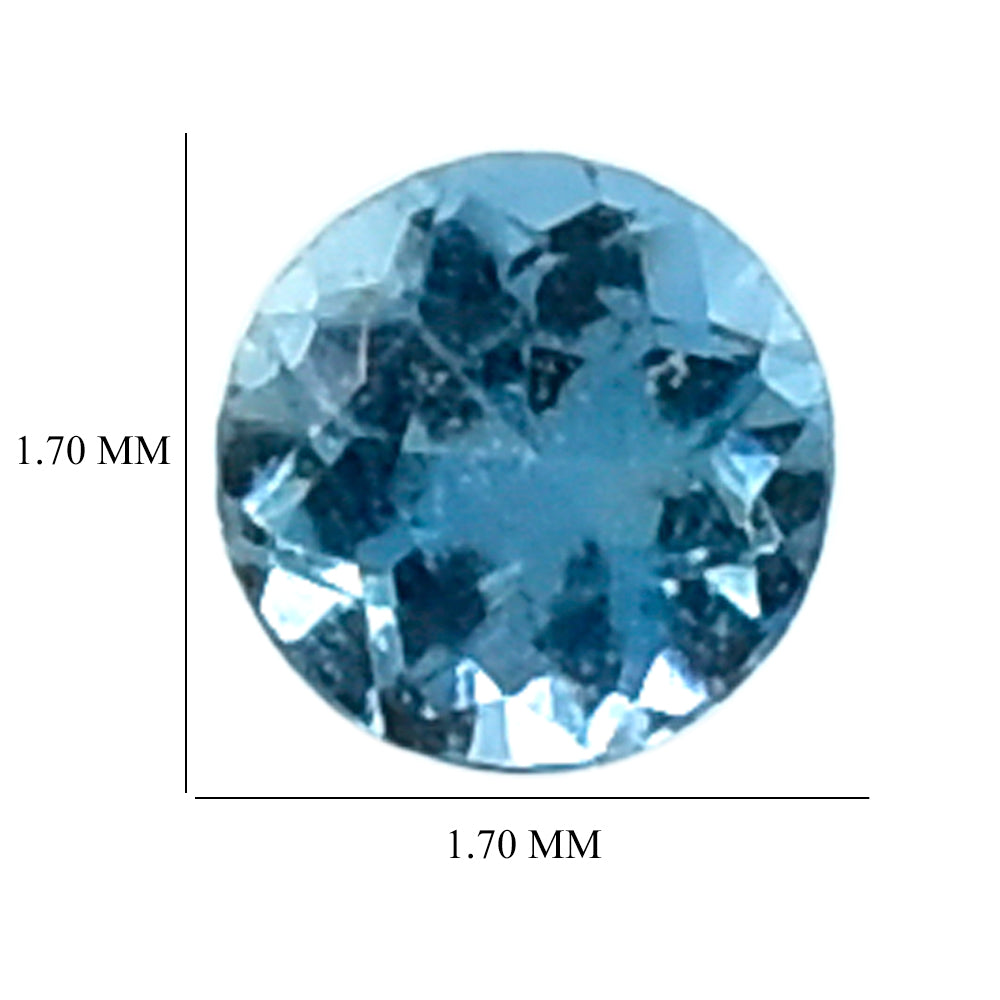 AQUAMARINE CUT ROUND (A++++) 1.70MM 0.02 Cts.