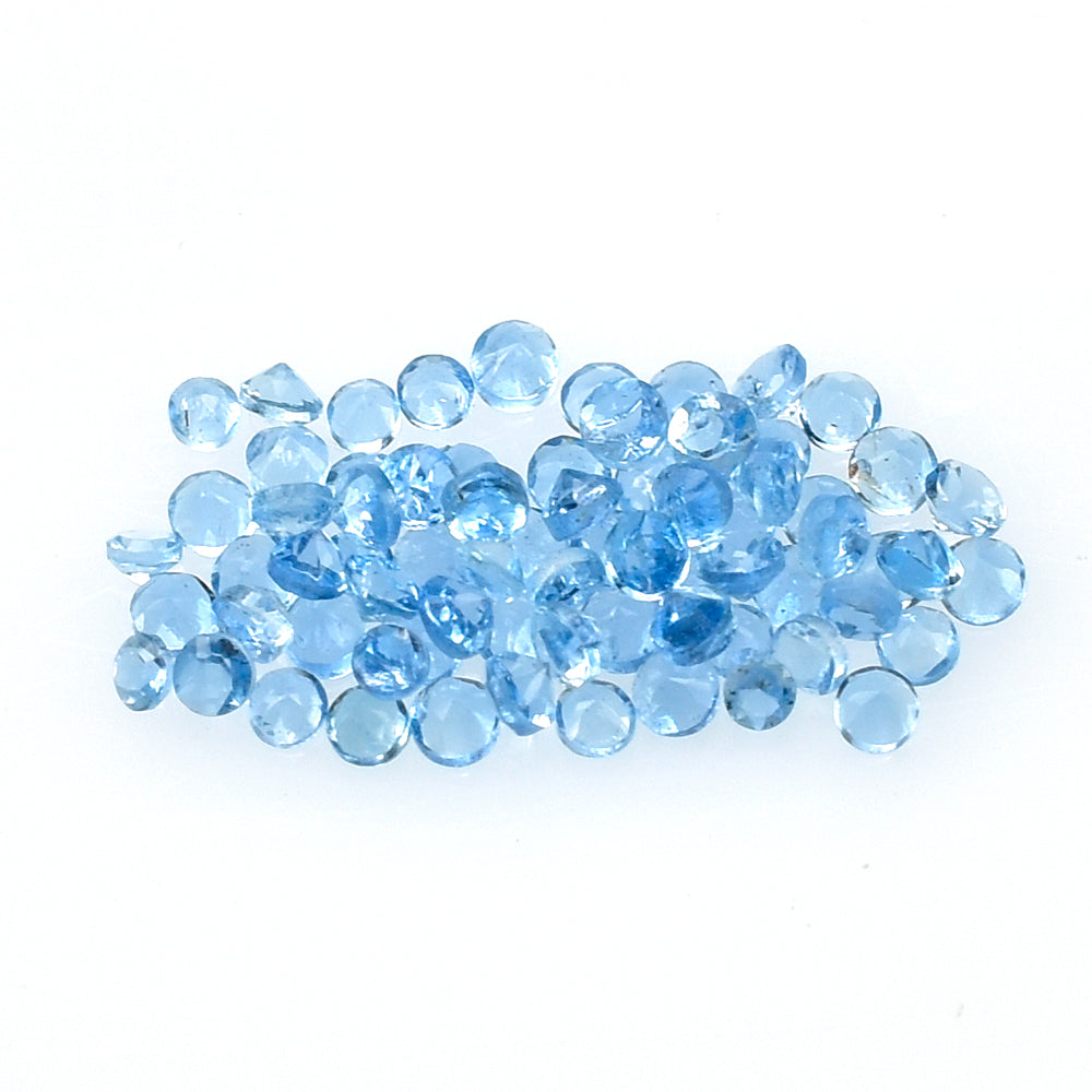 AQUAMARINE CUT ROUND (A++++) 1MM 0.01 Cts.