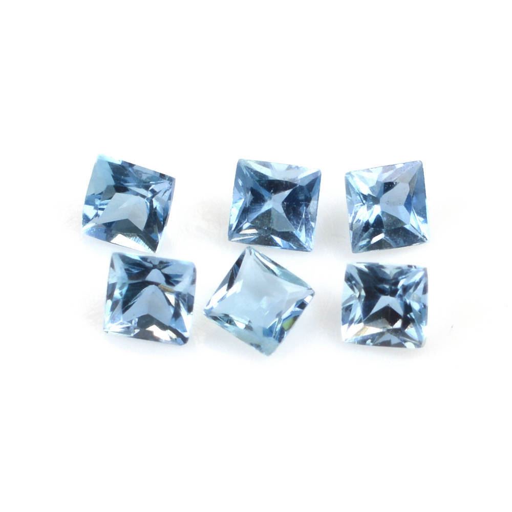 AQUAMARINE PRINCESS CUT SQUARE (A+++/SI) 2.25MM 0.07 Cts.