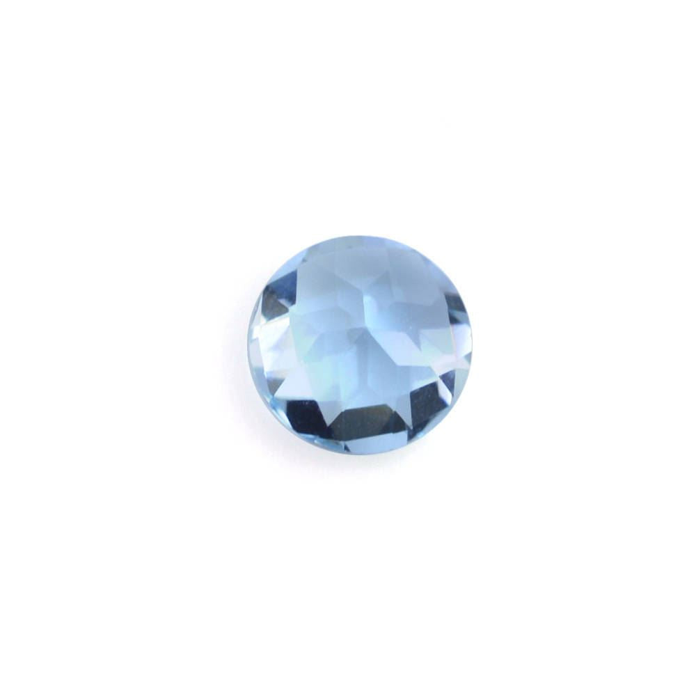 AQUAMARINE CHECKER CUT ROUND (A++/SI) 5MM 0.45 Cts.