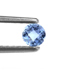 AQUAMARINE CHECKER CUT ROUND (A++/SI) 4MM 0.23 Cts.