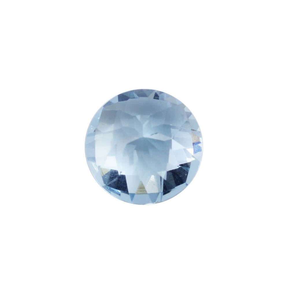 AQUAMARINE CHECKER CUT ROUND (A++/SI) 8MM 1.68 Cts.