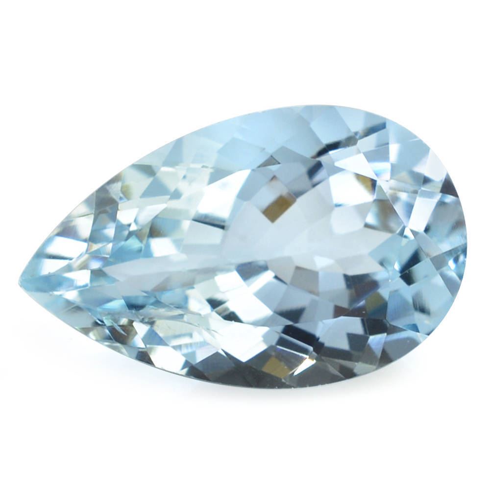 AQUAMARINE CUT PEAR (A++/SI) 16X10MM 6.00 Cts.