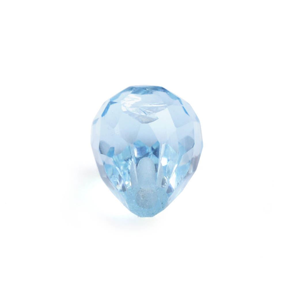 AQUAMARINE FACETED DROPS (HALF DRILL 0.80MM) (A++/SI) 8X5MM 1.40 Cts.