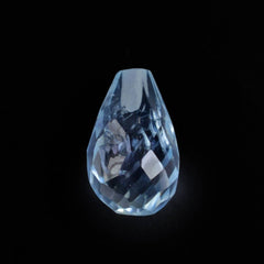 AQUAMARINE FACETED DROPS (HALF DRILL 0.80MM) (A++/SI) 8X5MM 1.40 Cts.