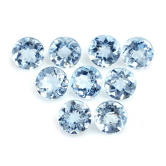 AQUAMARINE CHECKER CUT ROUND (A++) 4MM 0.23 Cts.