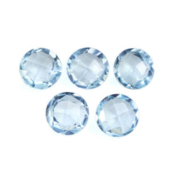 AQUAMARINE CHECKER CUT BRIOLETTE ROUND (A++) 4MM 0.31 Cts.