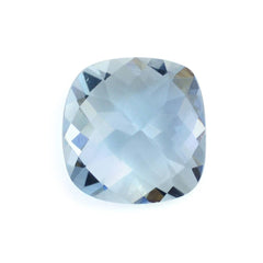 AQUAMARINE CHECKER CUT CUSHION (A++) 8MM 1.55 Cts.