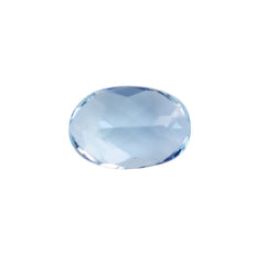 AQUAMARINE CHECKER CUT OVAL (A++/SI) 6X4MM 0.44 Cts.