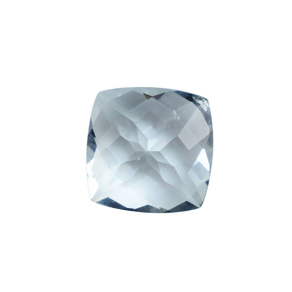 AQUAMARINE CHECKER CUT CUSHION (A+/SI) 6MM 0.91 Cts.