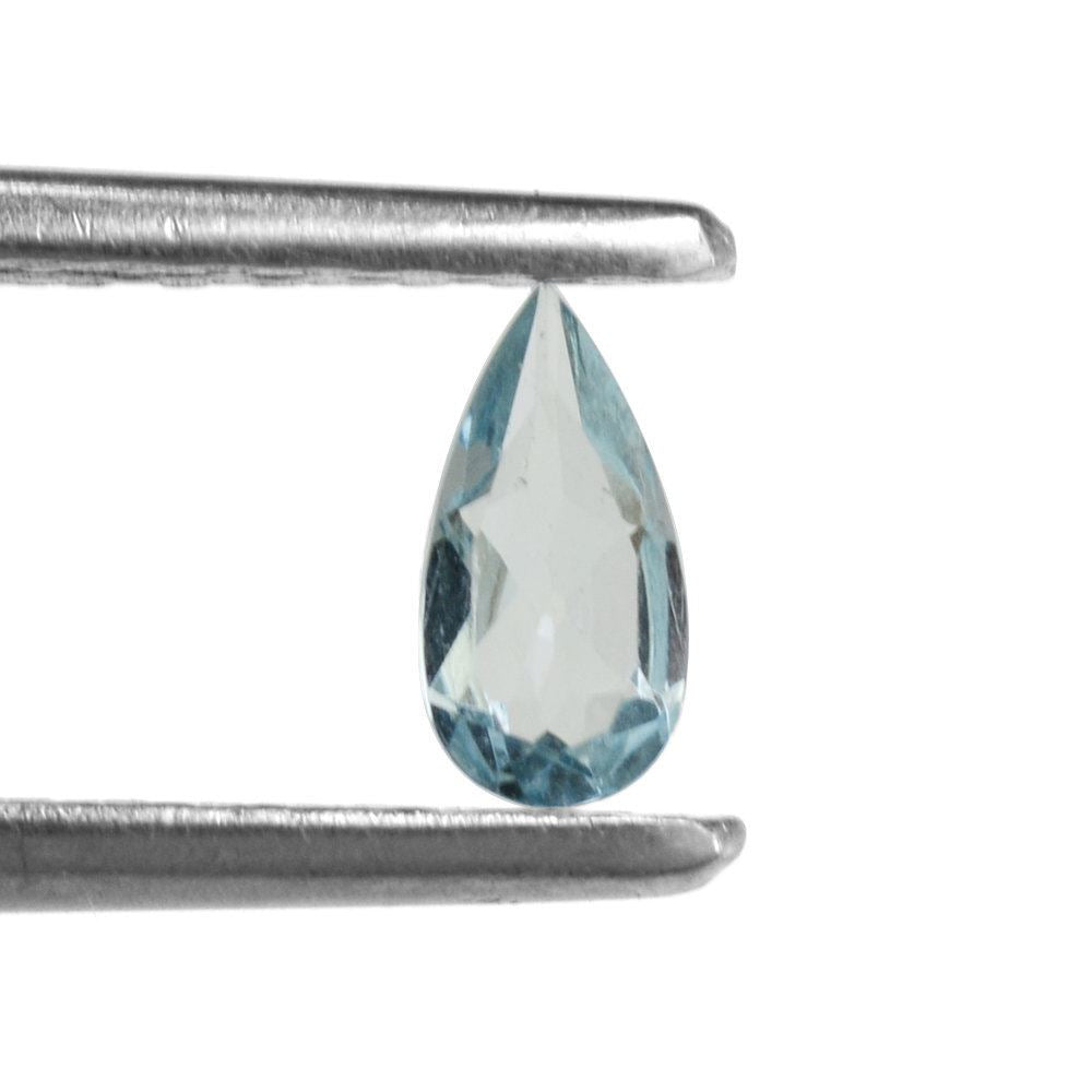 AQUAMARINE CUT PEAR (A+) 6X3MM 0.15 Cts.