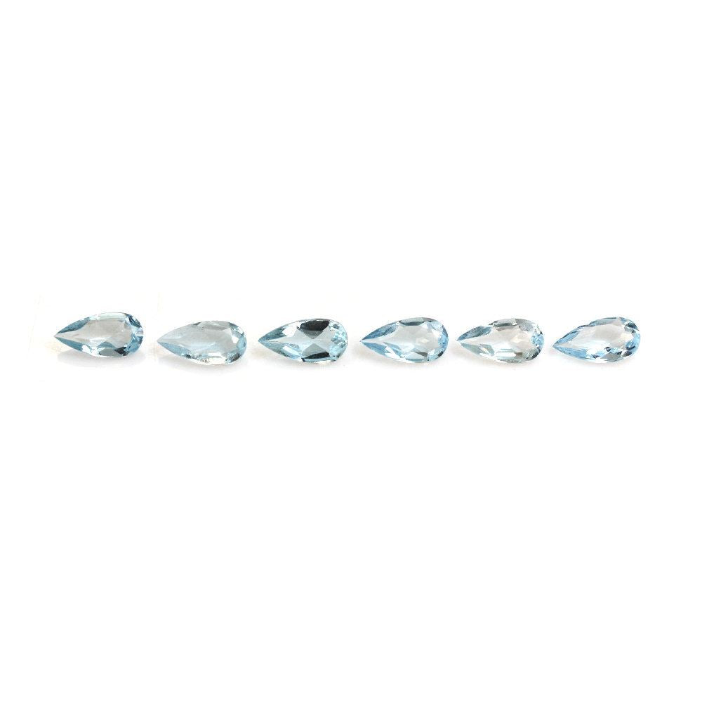 AQUAMARINE CUT PEAR (A+) 6X3MM 0.15 Cts.