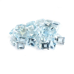 AQUAMARINE STEP CUT SQUARE (A+) 3.50MM 0.21 Cts.